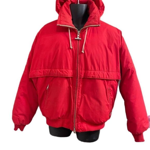 Mighty Mac Red VTG Norsac Goose Down Jacket Coat Size 42 - Picture 1 of 13
